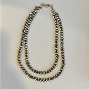 J. Crew Silver Double-Strand Necklace
